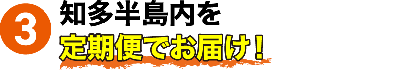 3 知多半島内を定期便でお届け！